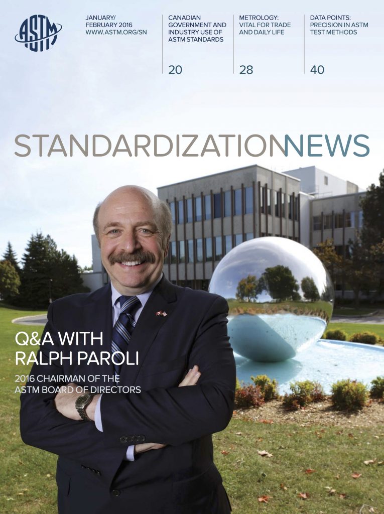 ASTM International Standardization News Cover January February 2016