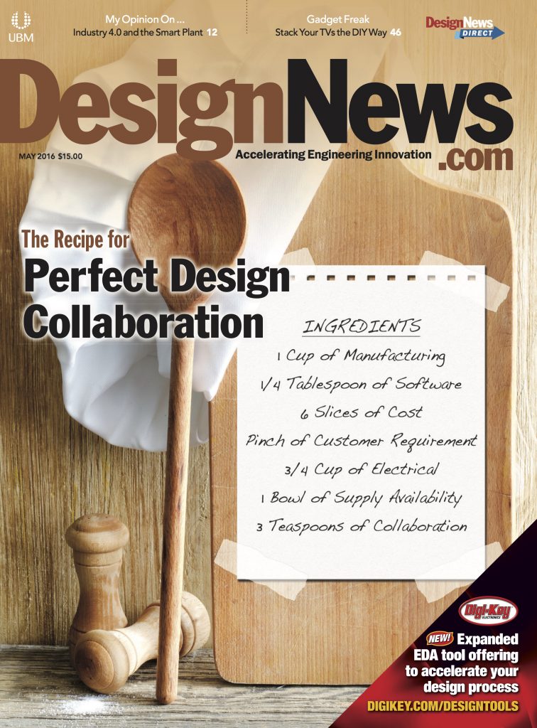 Design News May 2016 Cover