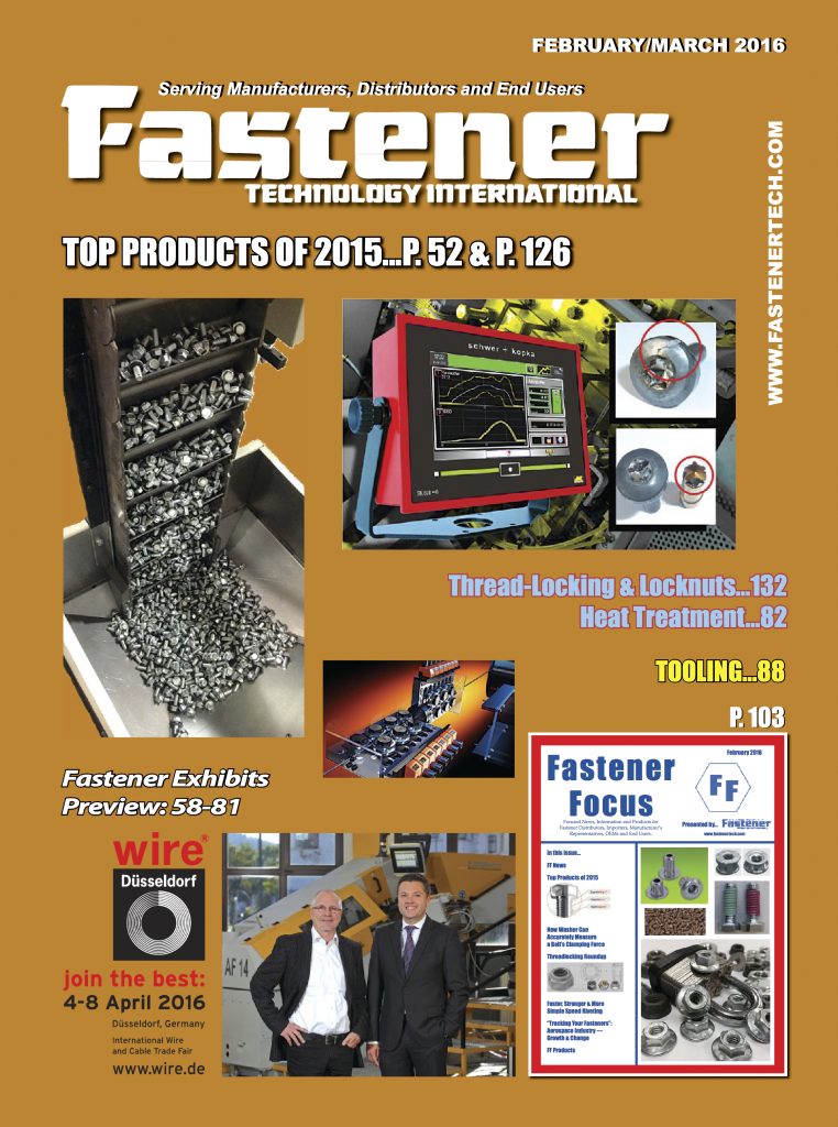 Fastener Technology International February March 2016 COVER