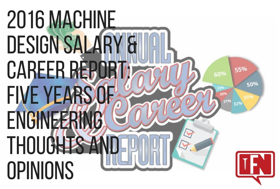 2016 Machine Design Salary & Career Report: Five Years of Engineering Thoughts and Opinions