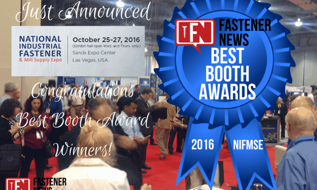 Fastener News Desk: 2016 Fastener Show Best Booth Awards