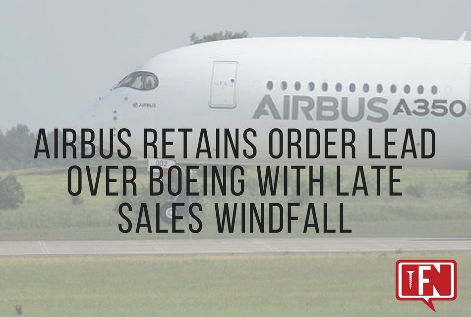 Airbus Retains Order Lead over Boeing with Late Sales Windfall