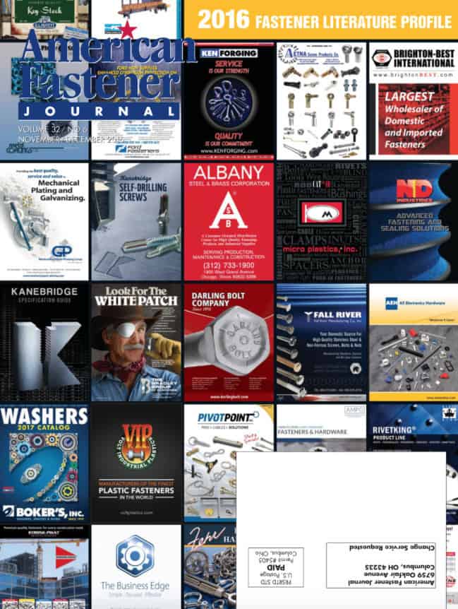American Fastener Journal, November/December 2016