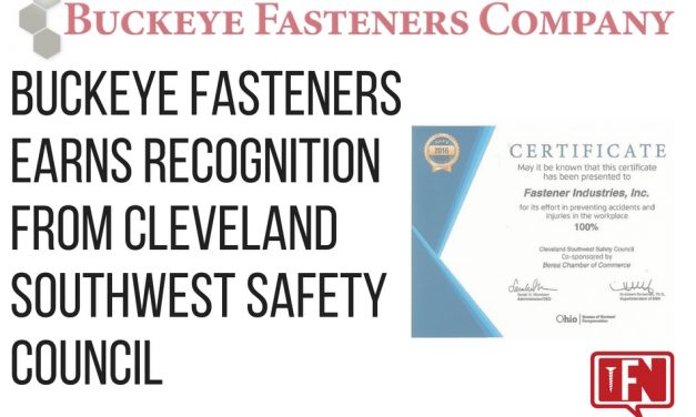 Buckeye Fasteners Earns Recognition from Cleveland Southwest Safety Council