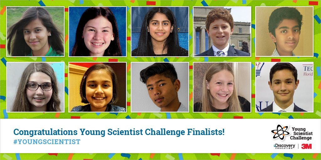 Here are the 2017 Young Scientist Challenge Finalists and State Merit Winners!