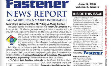 Fastener Technology International’s Fastener News Report, June 2017