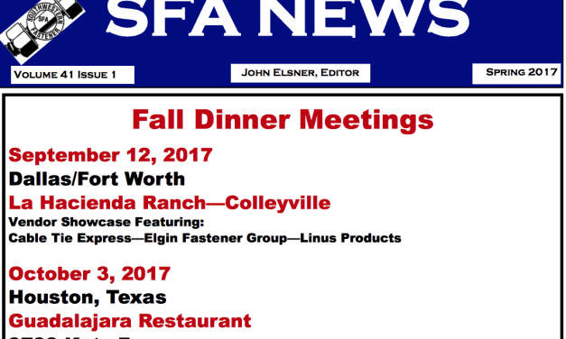 Southwestern Fastener Association (SFA) Newsletter, Spring 2017