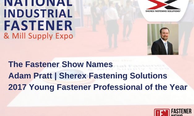Adam Pratt Named 2017 Young Fastener Professional of the Year by The Fastener Show