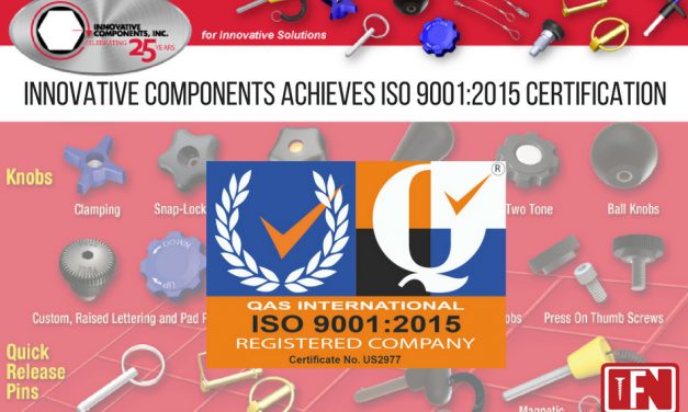 Innovative Components, Inc. Achieves  ISO 9001:2015 Certification