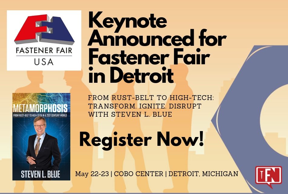 Keynote Announced For Fastener Fair in Detroit