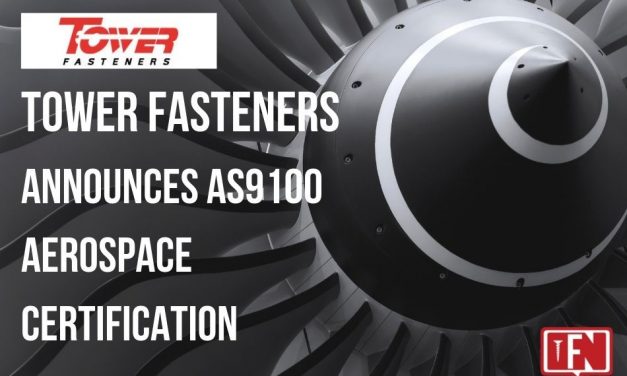 Tower Fasteners Announces AS9100 Aerospace Certification