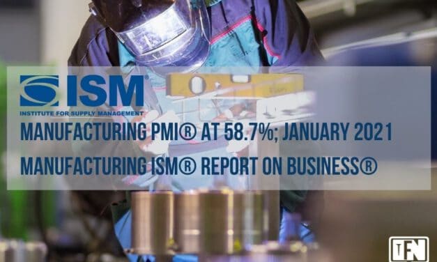Manufacturing PMI® at 58.7%; January 2021 Manufacturing ISM® Report On Business®
