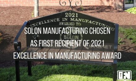 Solon Manufacturing Chosen as First Recipient of  2021 Excellence in Manufacturing Award