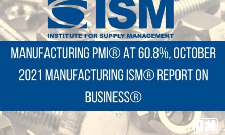 Manufacturing PMI® at 60.8%, October 2021 Manufacturing ISM® Report On Business®