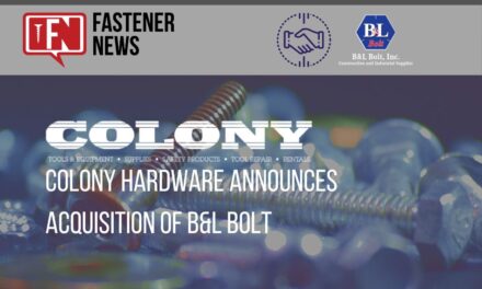 Colony Hardware Announces Acquisition of Michigan-Based B&L Bolt