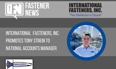 International Fasteners, Inc. promotes Tony Strein to National Accounts Manager