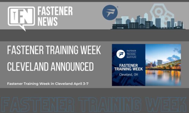 Fastener Training Week Cleveland Announced