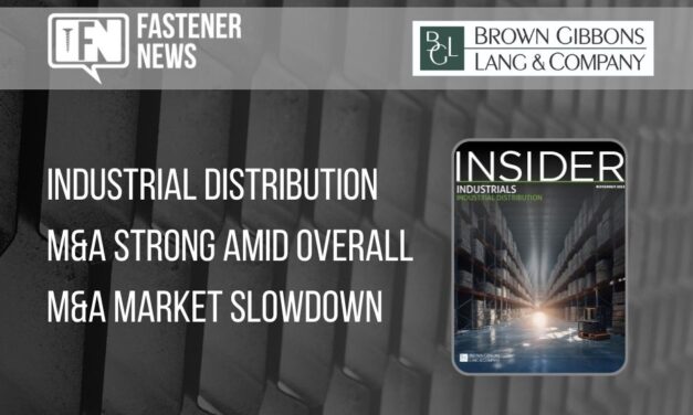 Industrial Distribution M&A Strong Amid Overall M&A Market Slowdown