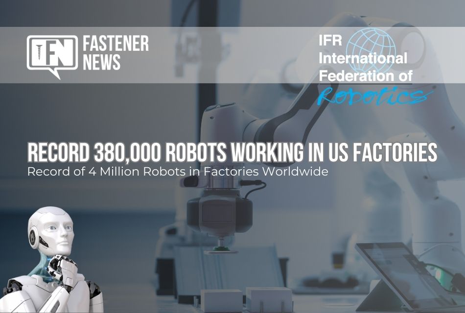 Record 380,000 Robots Working in US Factories